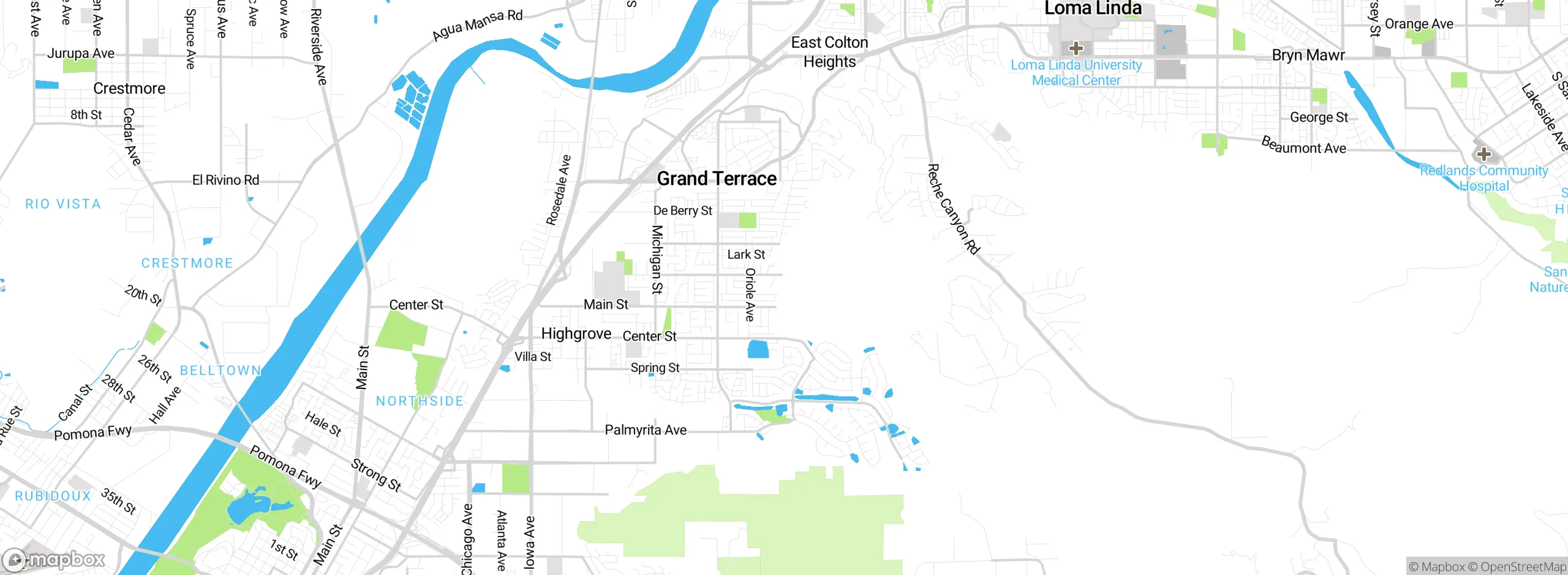 Map showing approximate location
