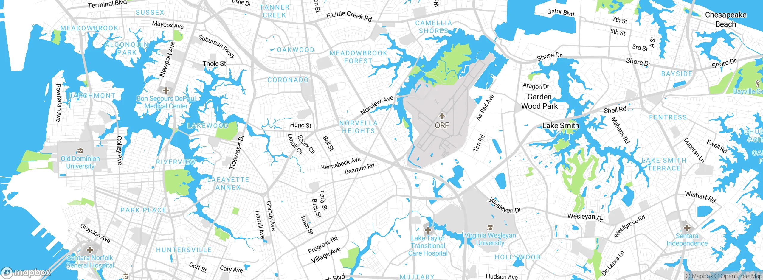 Map showing approximate location
