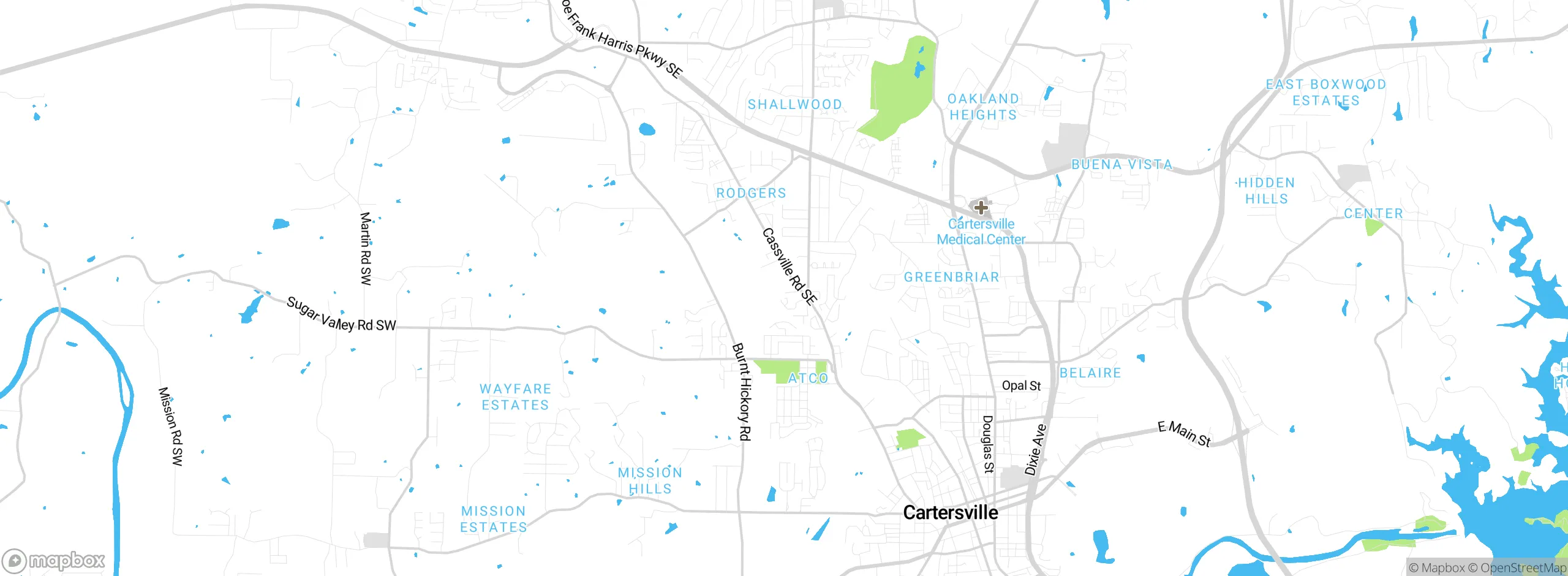 Map showing approximate location