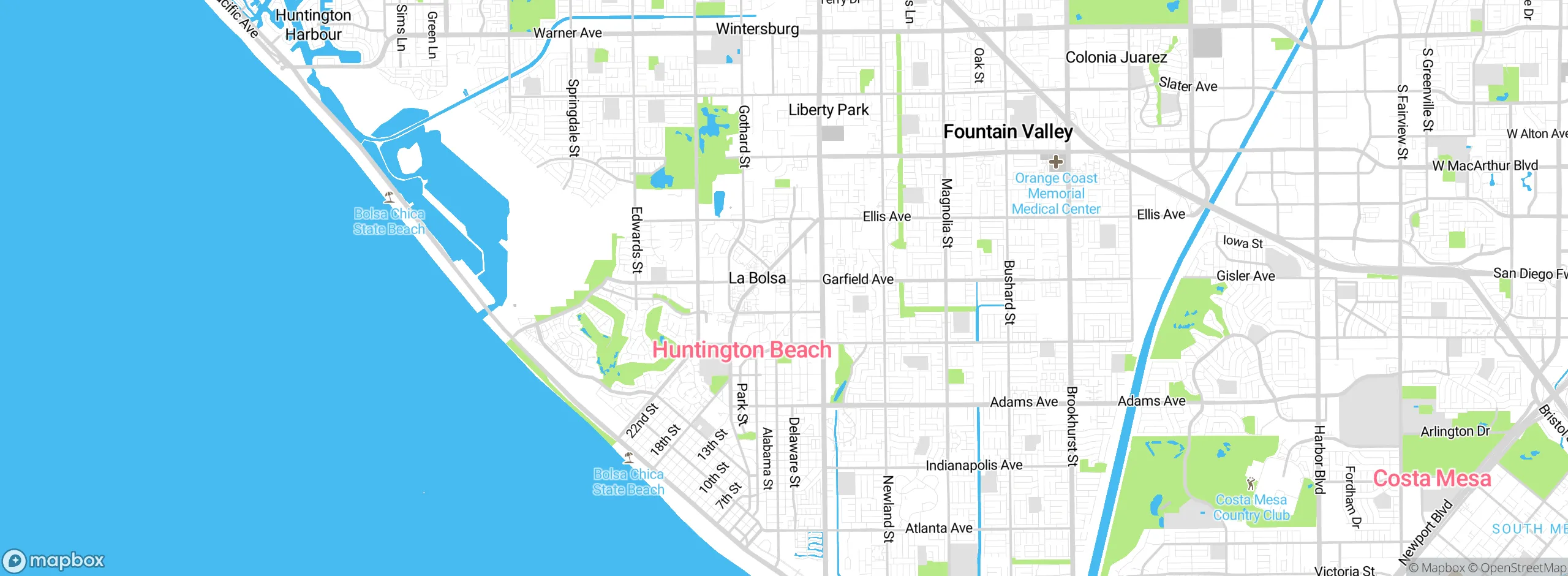 Map showing approximate location