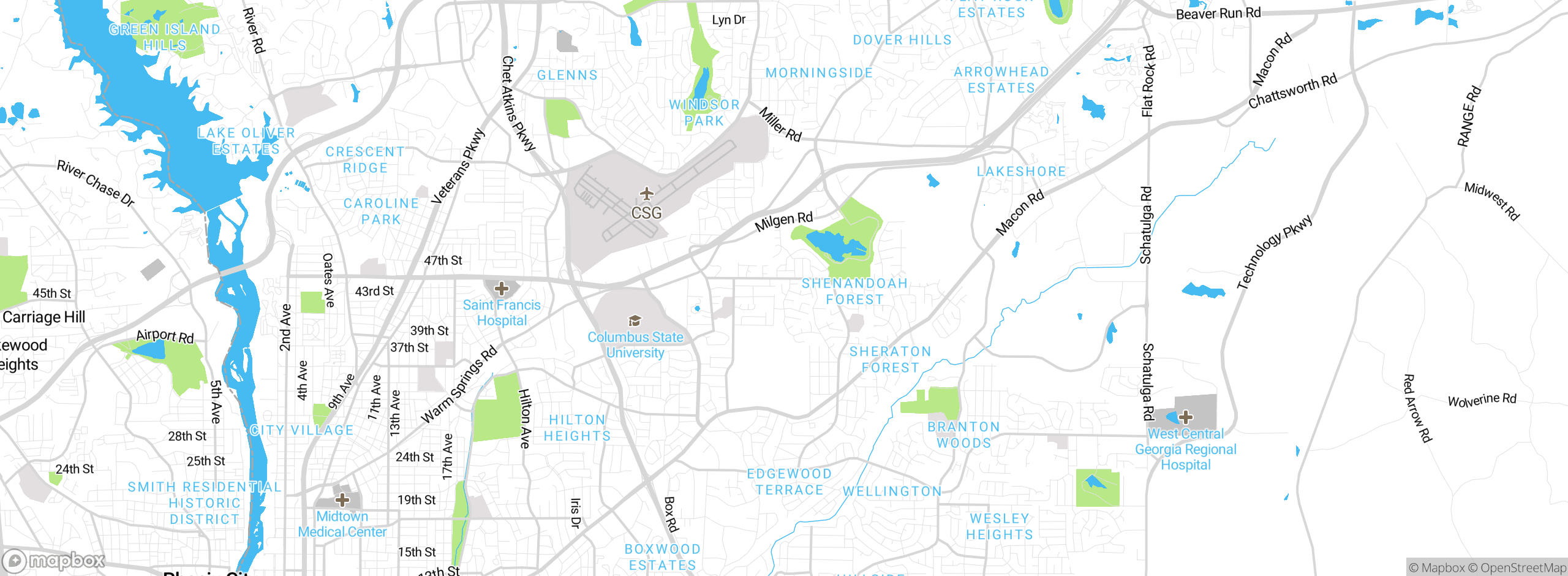 Map showing approximate location