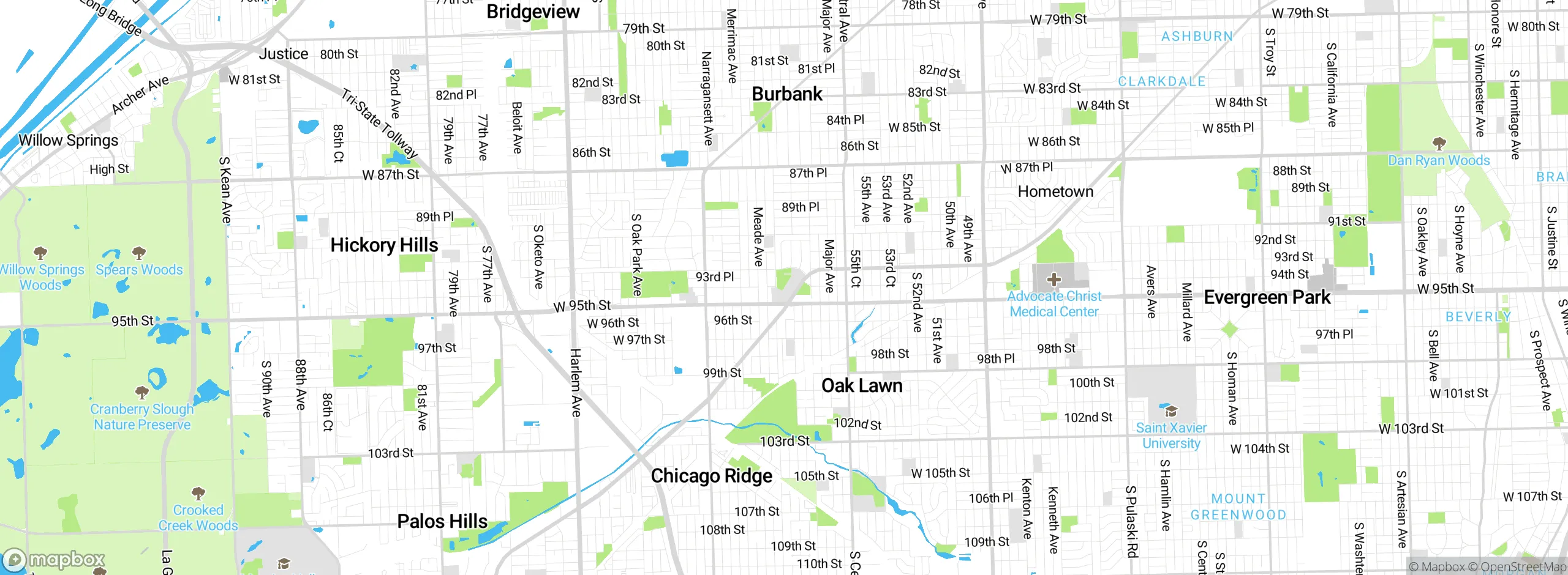 Map showing approximate location