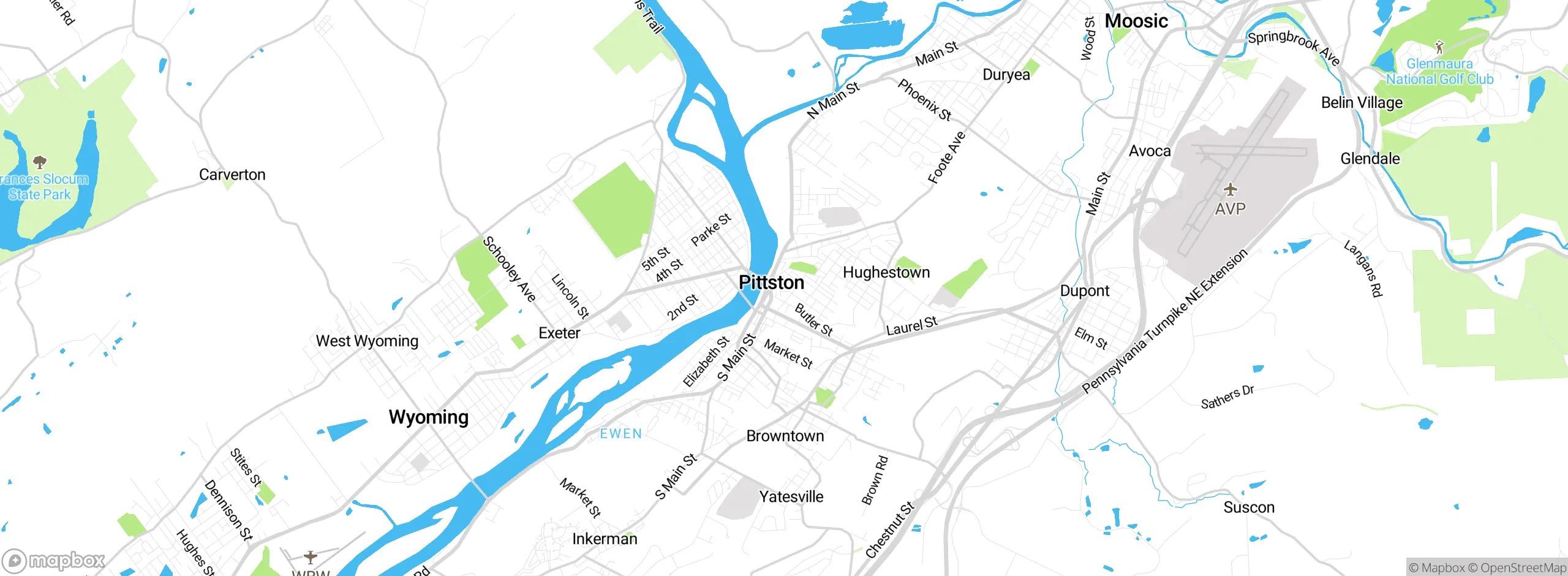 Map showing approximate location