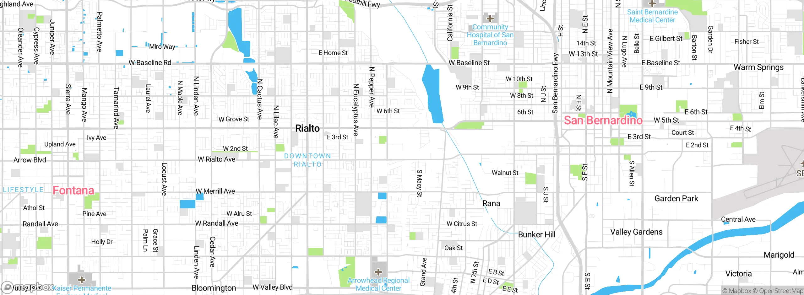 Map showing approximate location