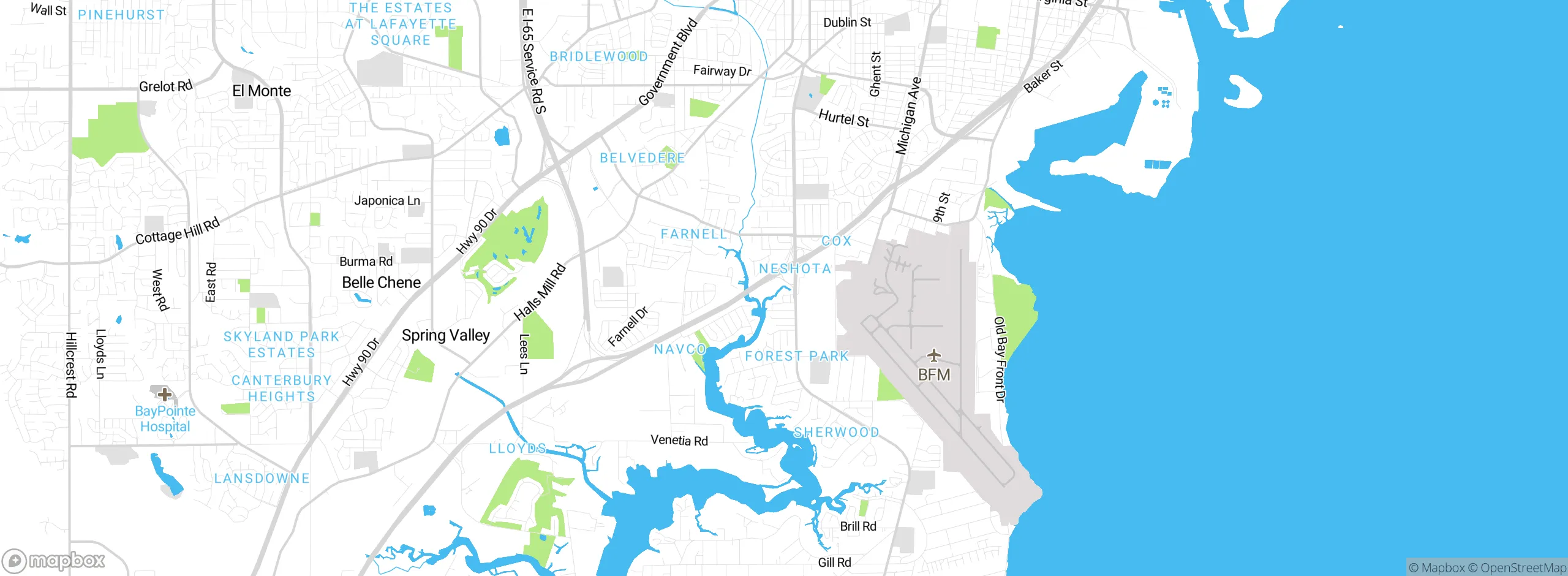 Map showing approximate location