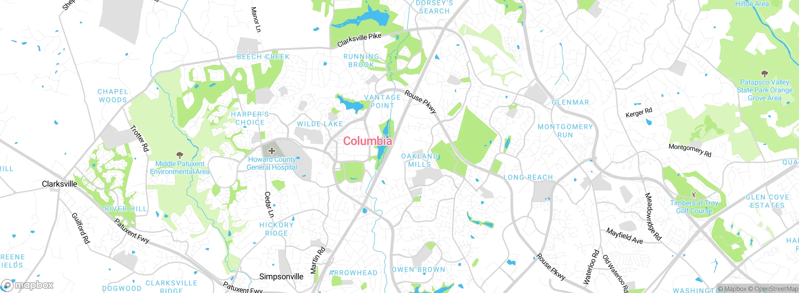 Map showing approximate location