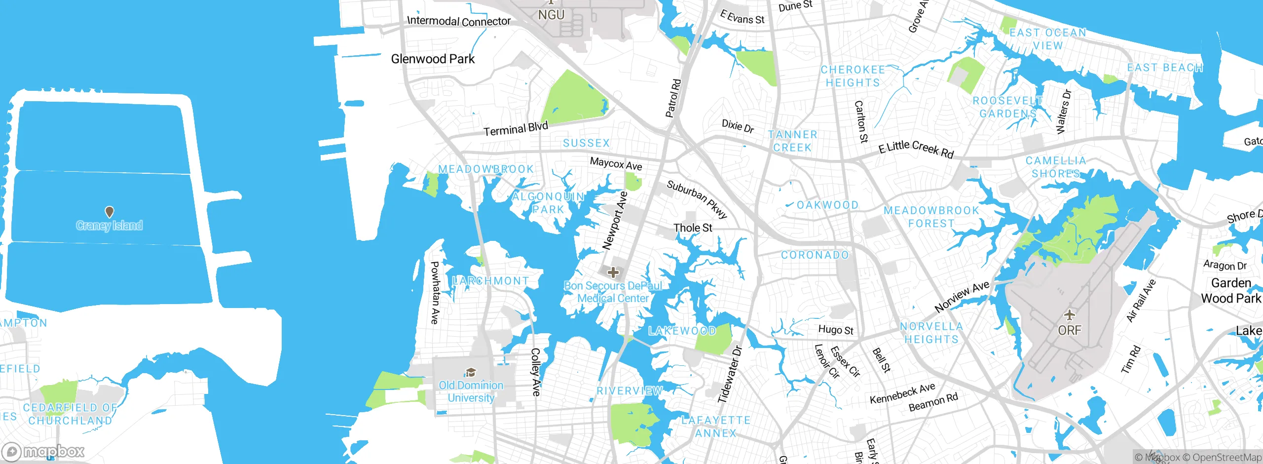 Map showing approximate location