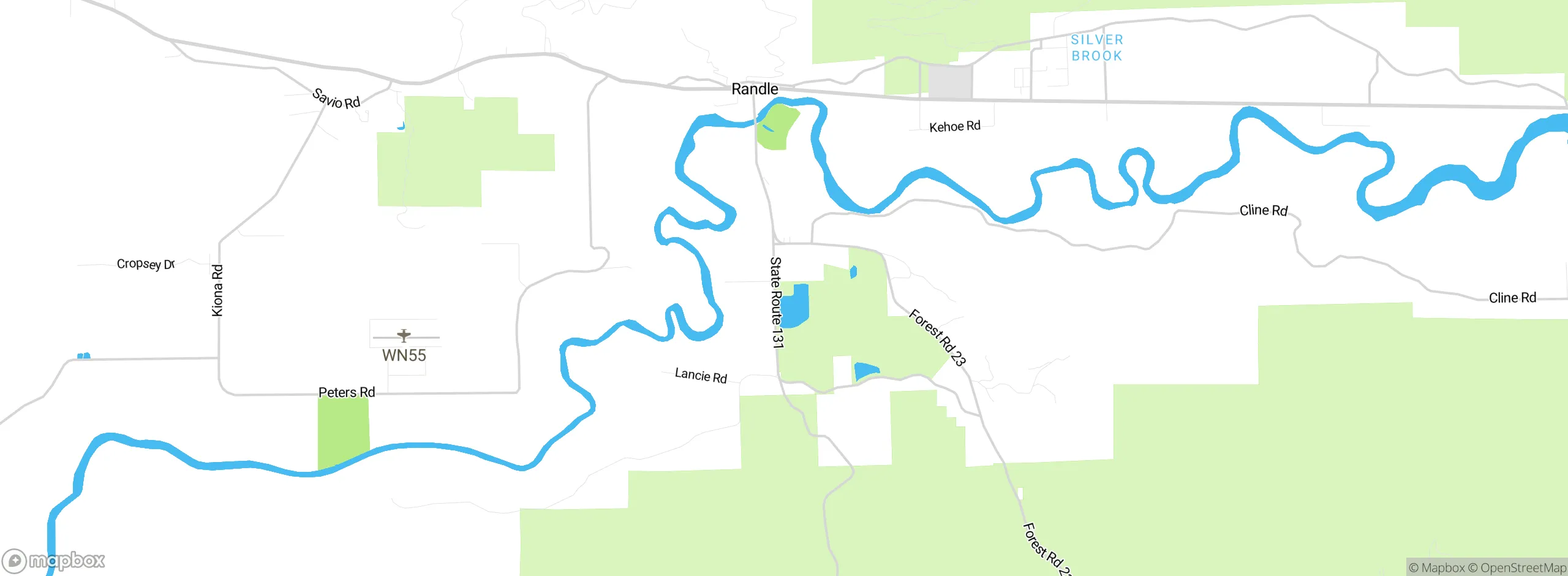 Map showing approximate location