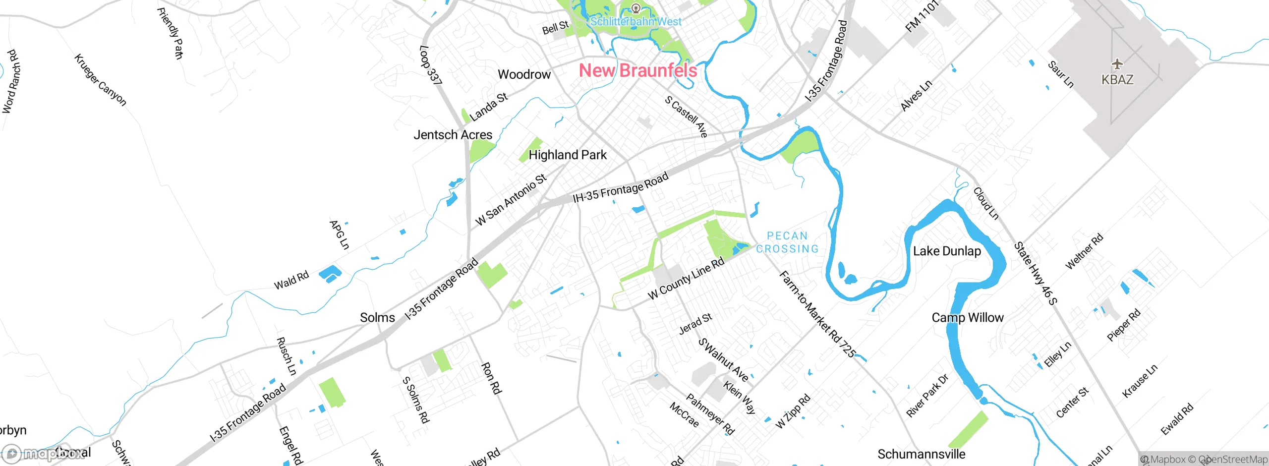 Map showing approximate location