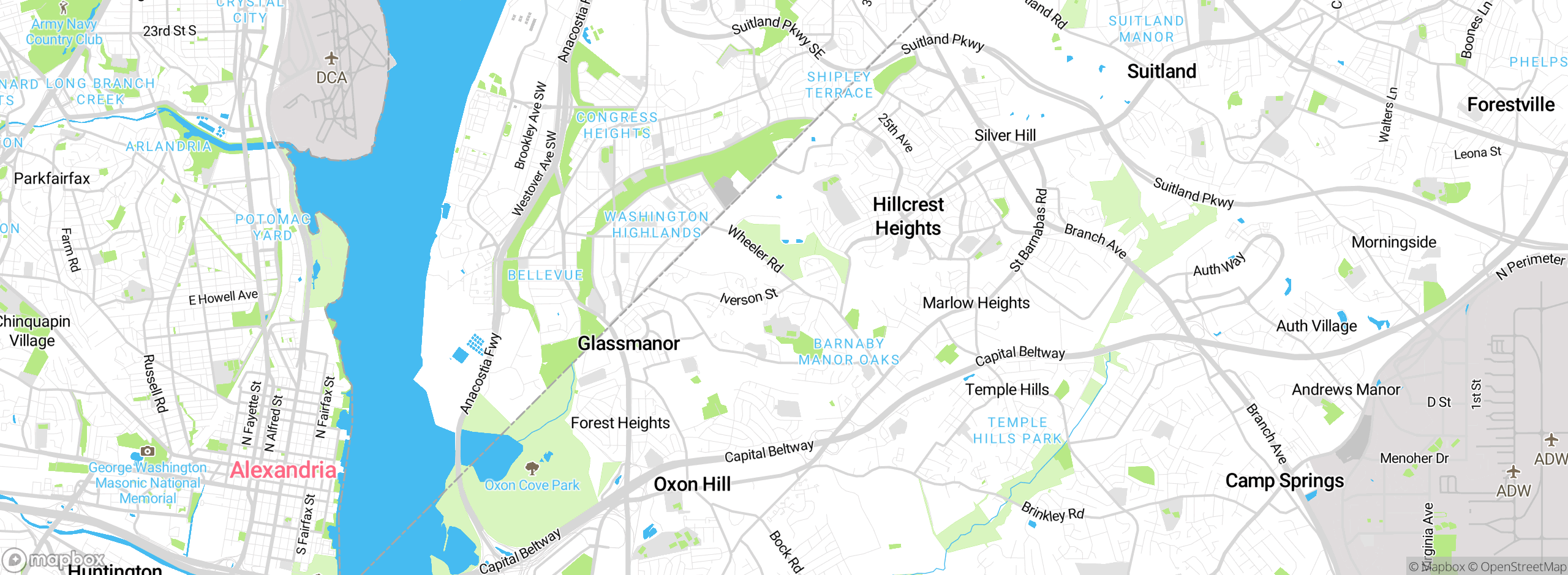 Map showing approximate location