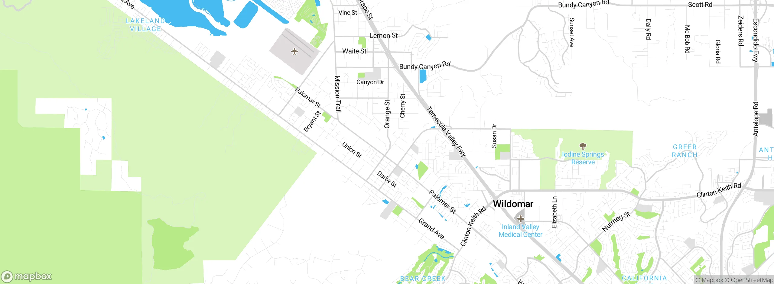 Map showing approximate location