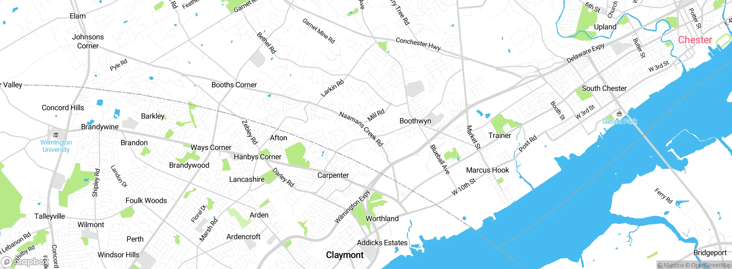 Map showing approximate location