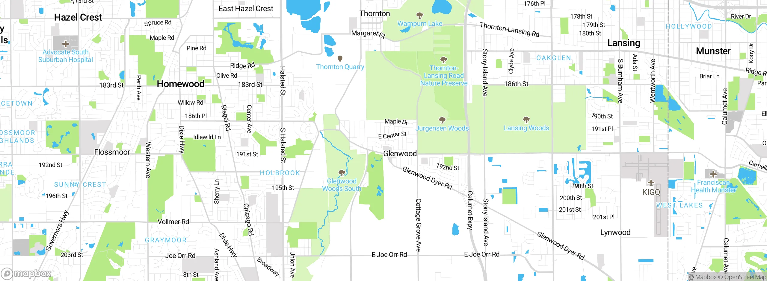 Map showing approximate location