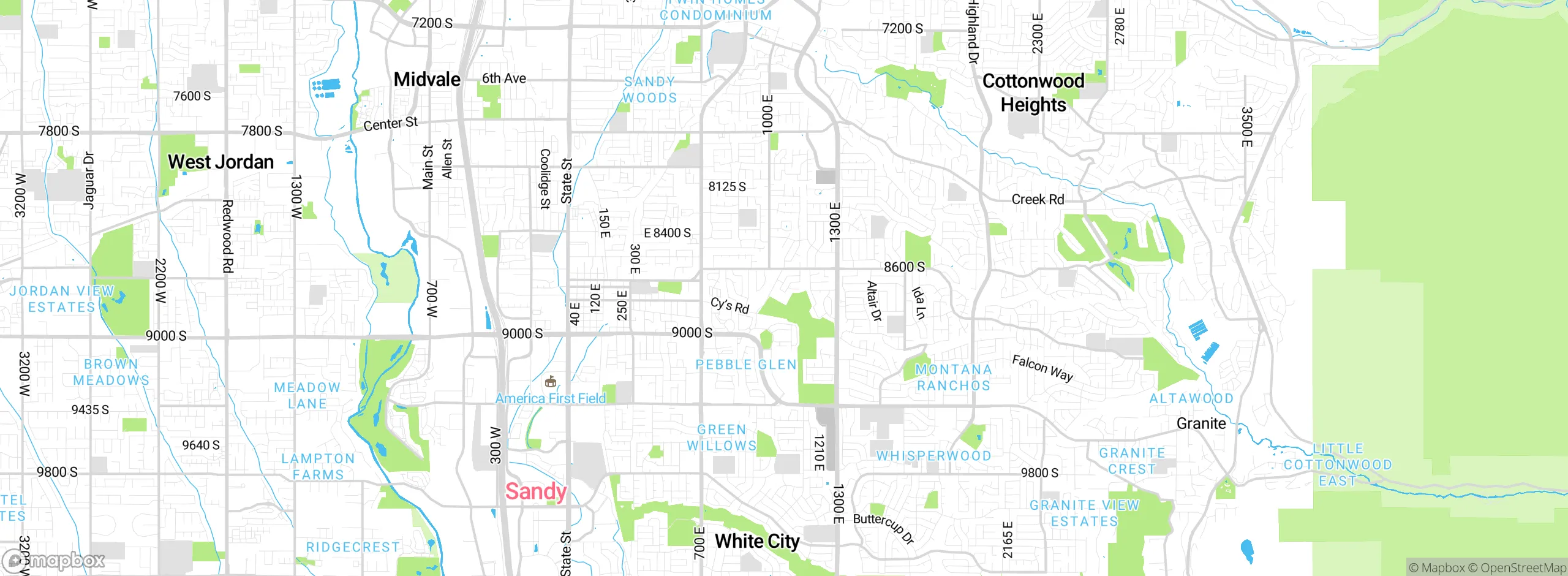 Map showing approximate location