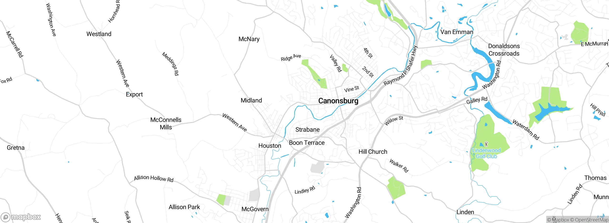 Map showing approximate location