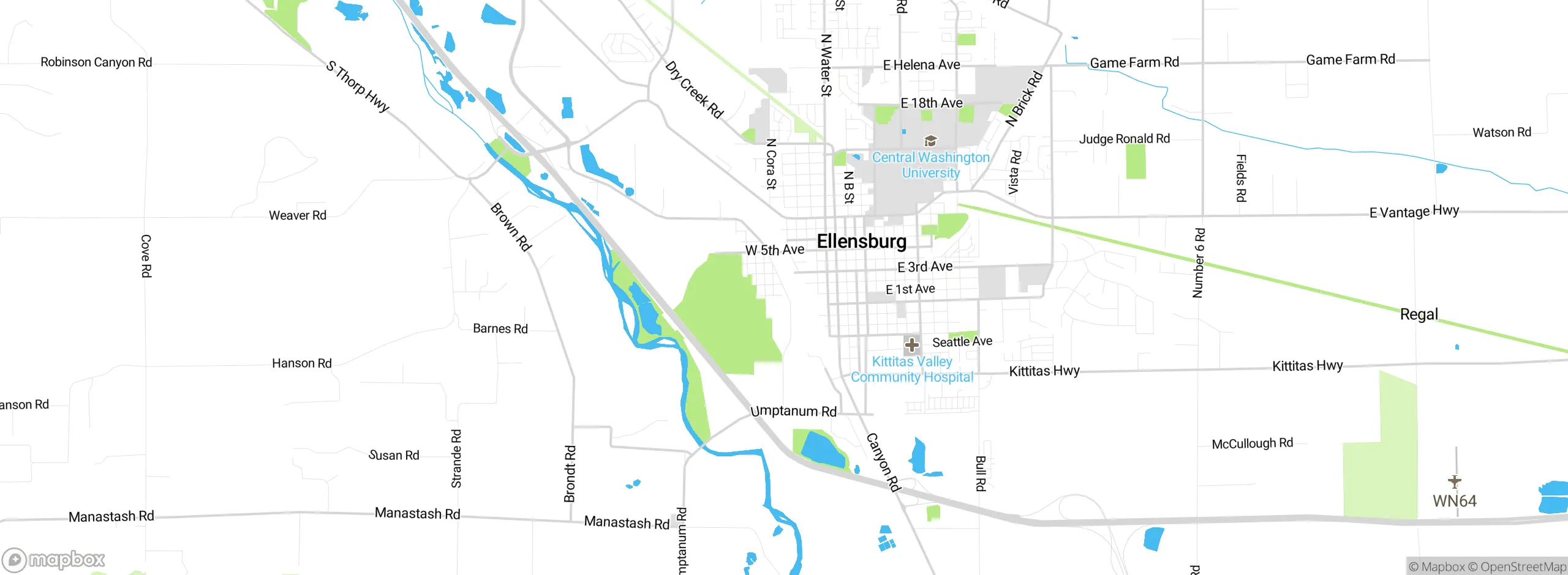 Map showing approximate location