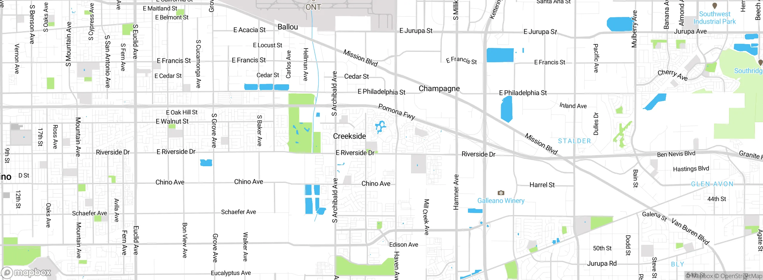 Map showing approximate location
