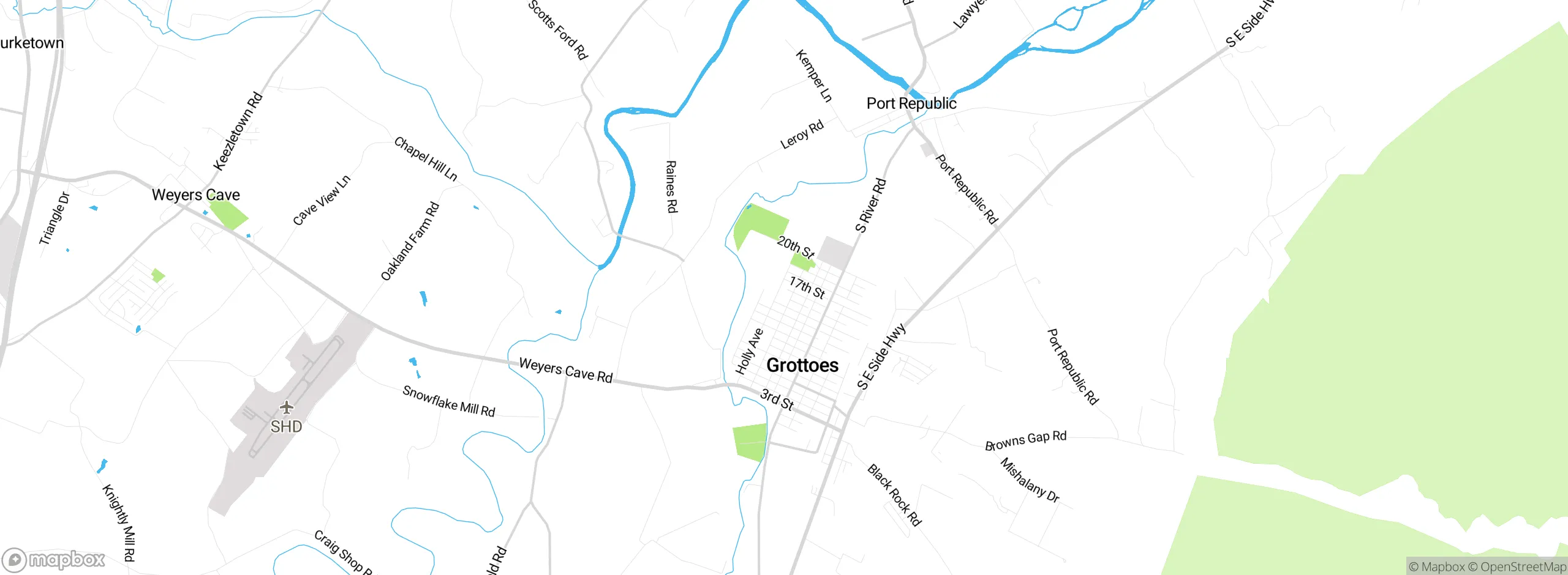 Map showing approximate location