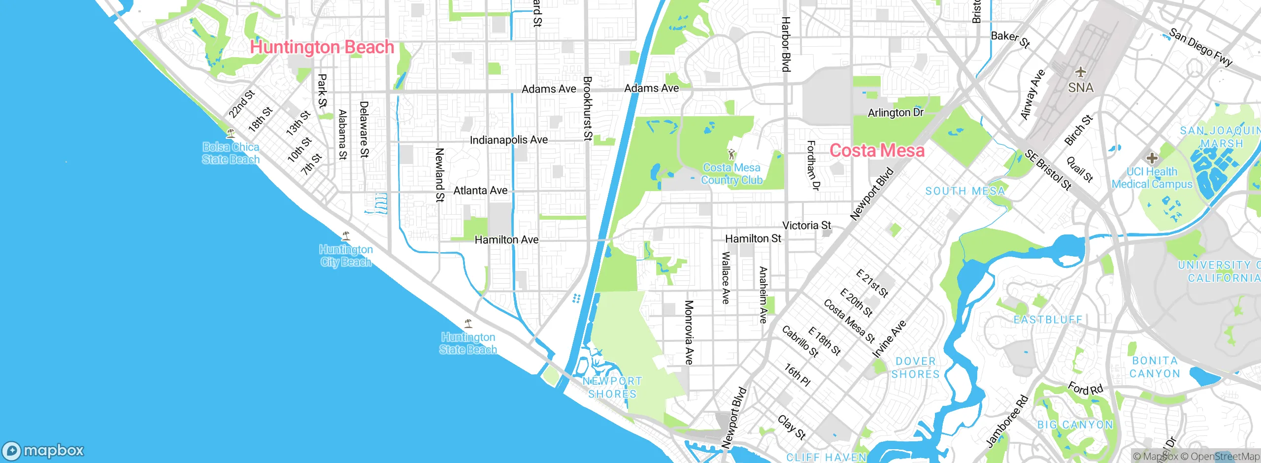 Map showing approximate location