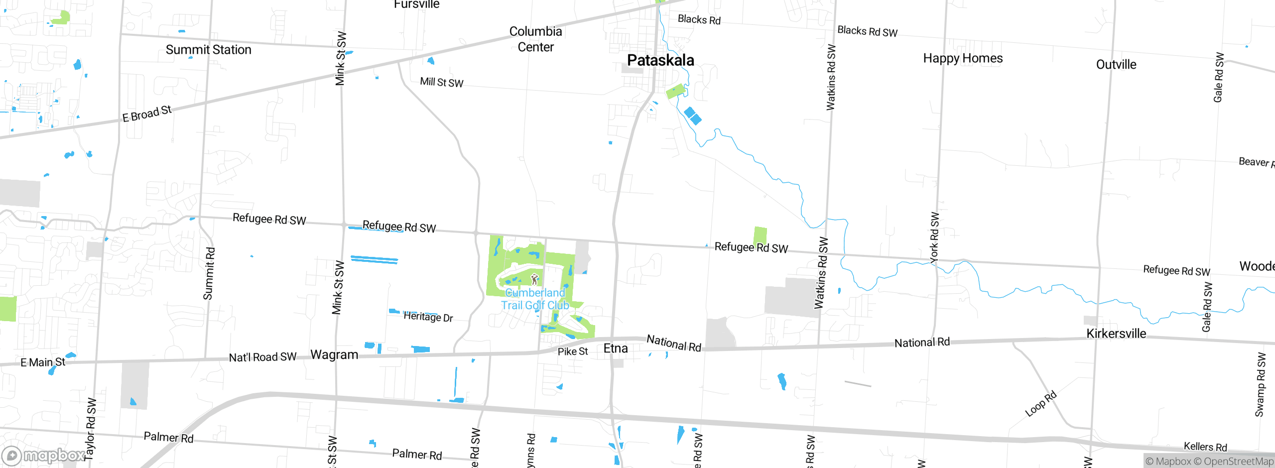 Map showing approximate location
