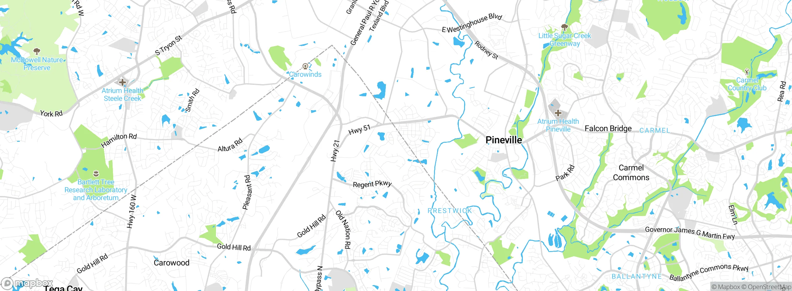 Map showing approximate location