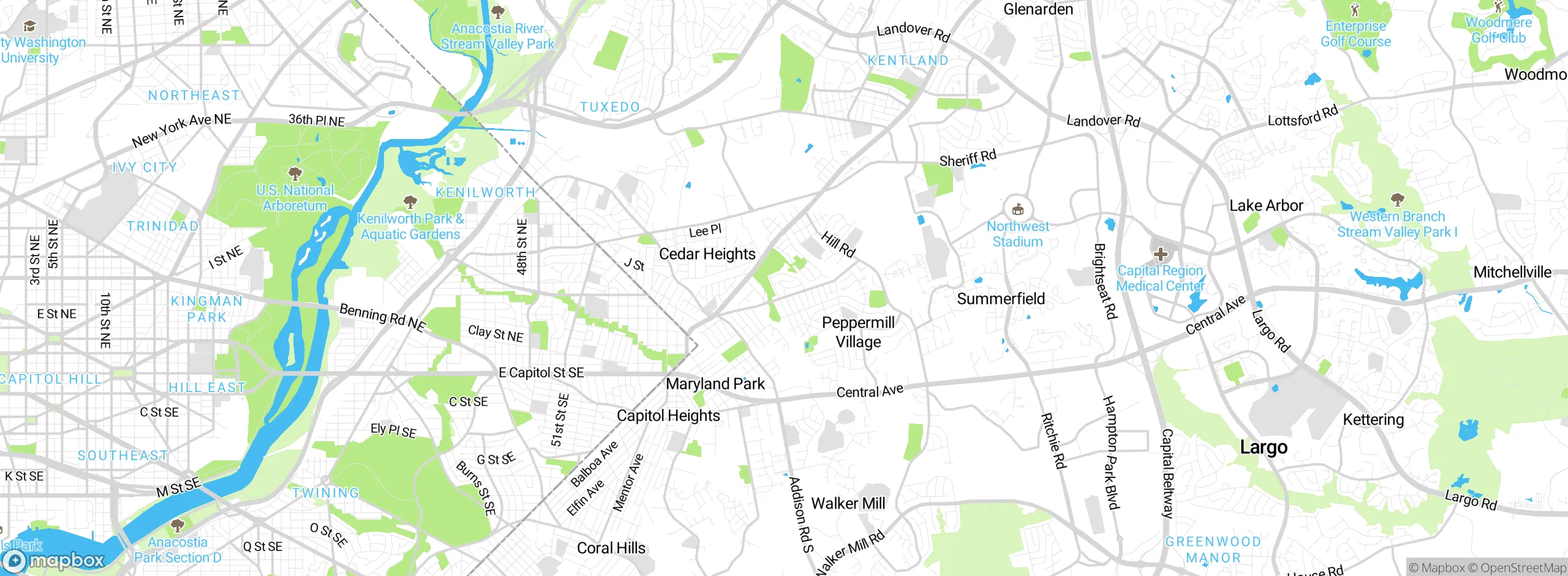 Map showing approximate location