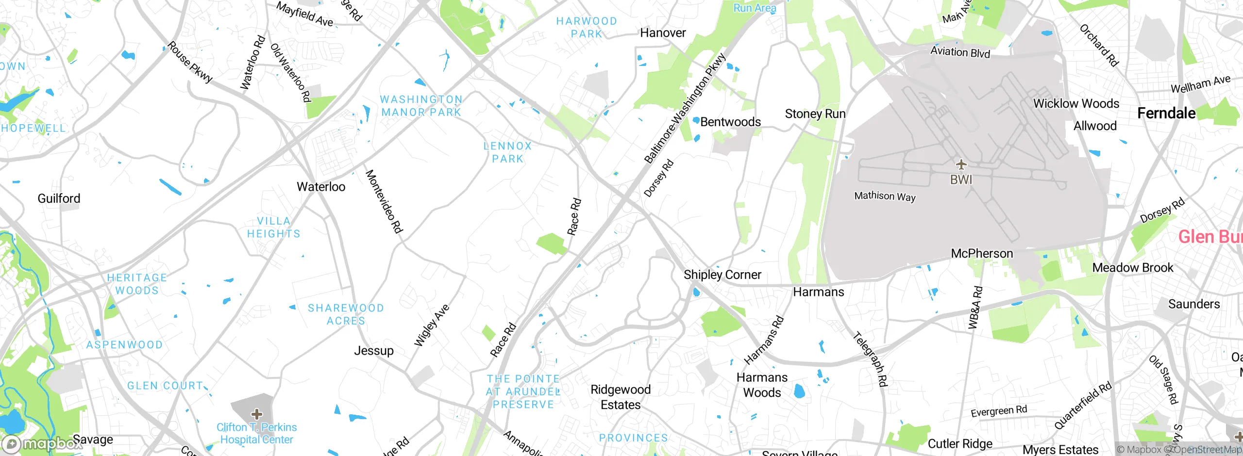Map showing approximate location