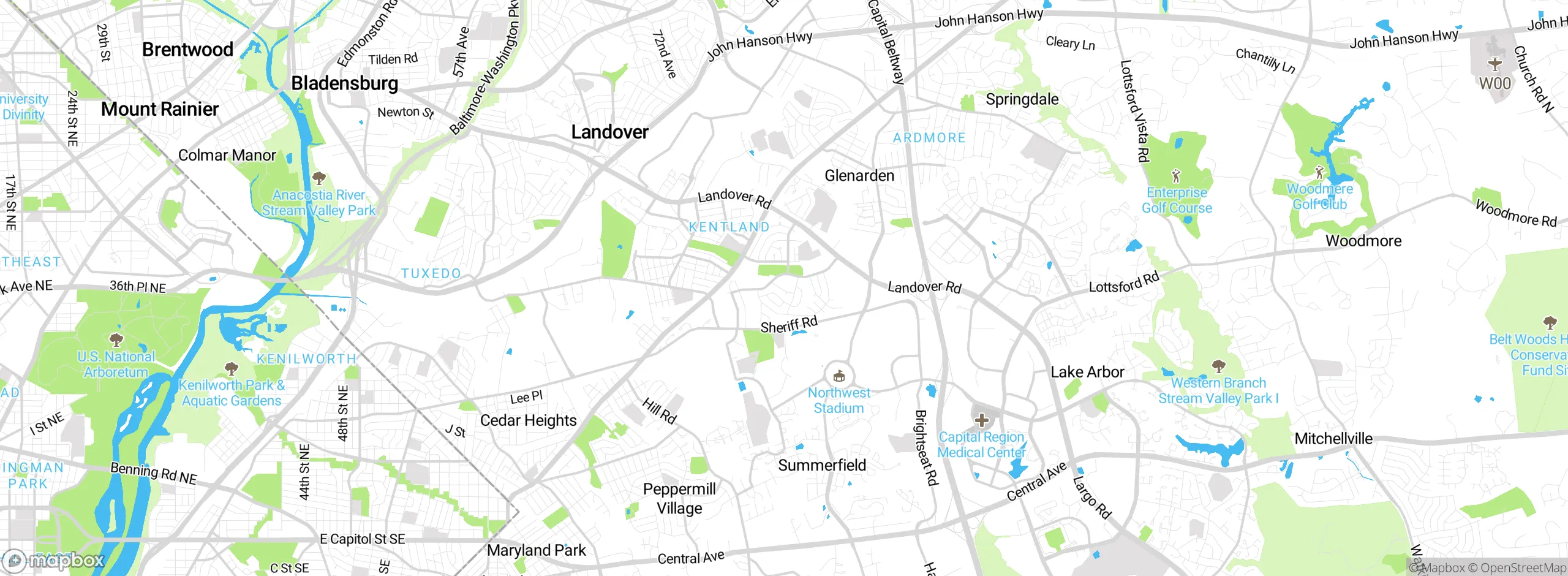 Map showing approximate location