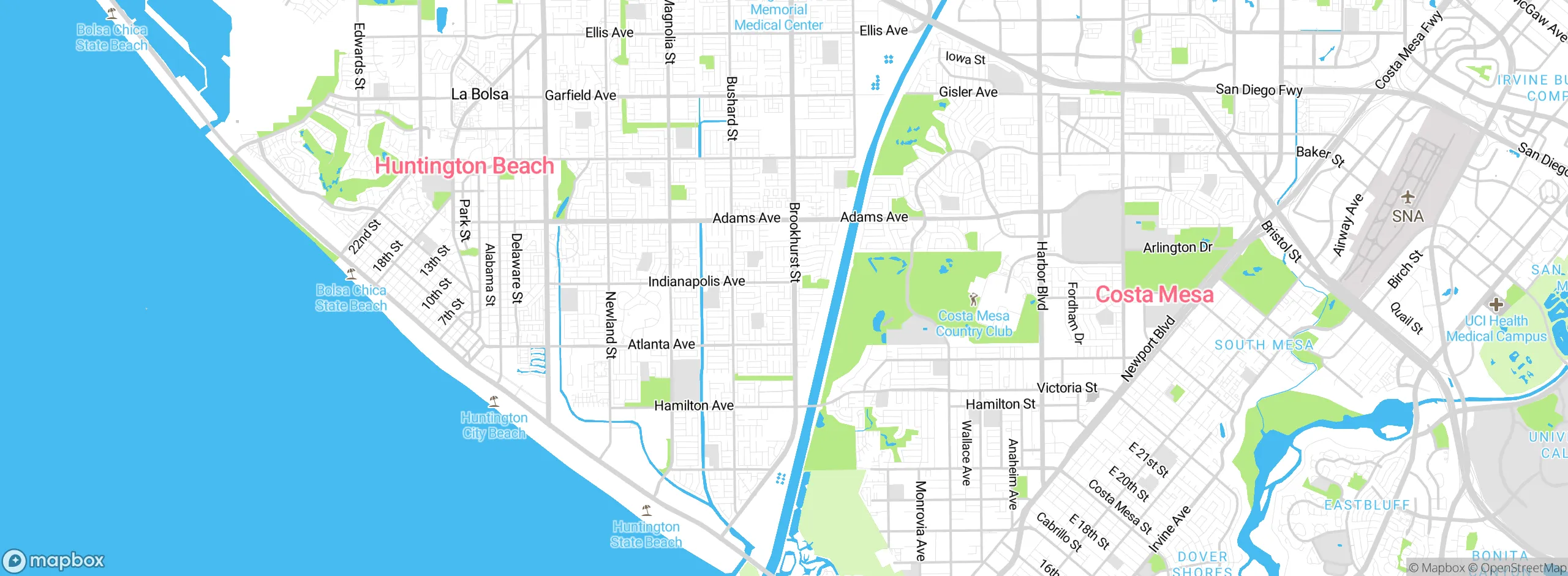 Map showing approximate location