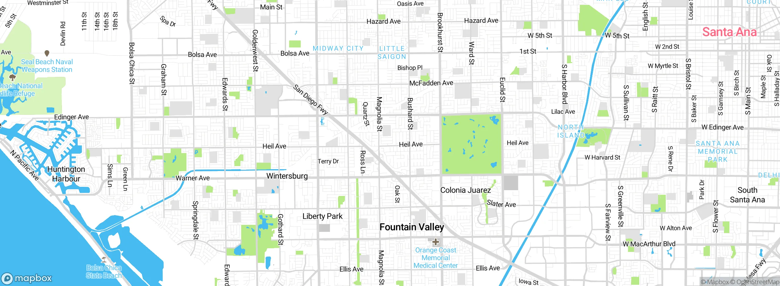 Map showing approximate location