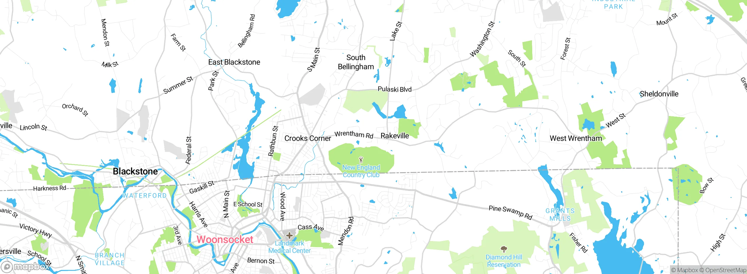 Map showing approximate location