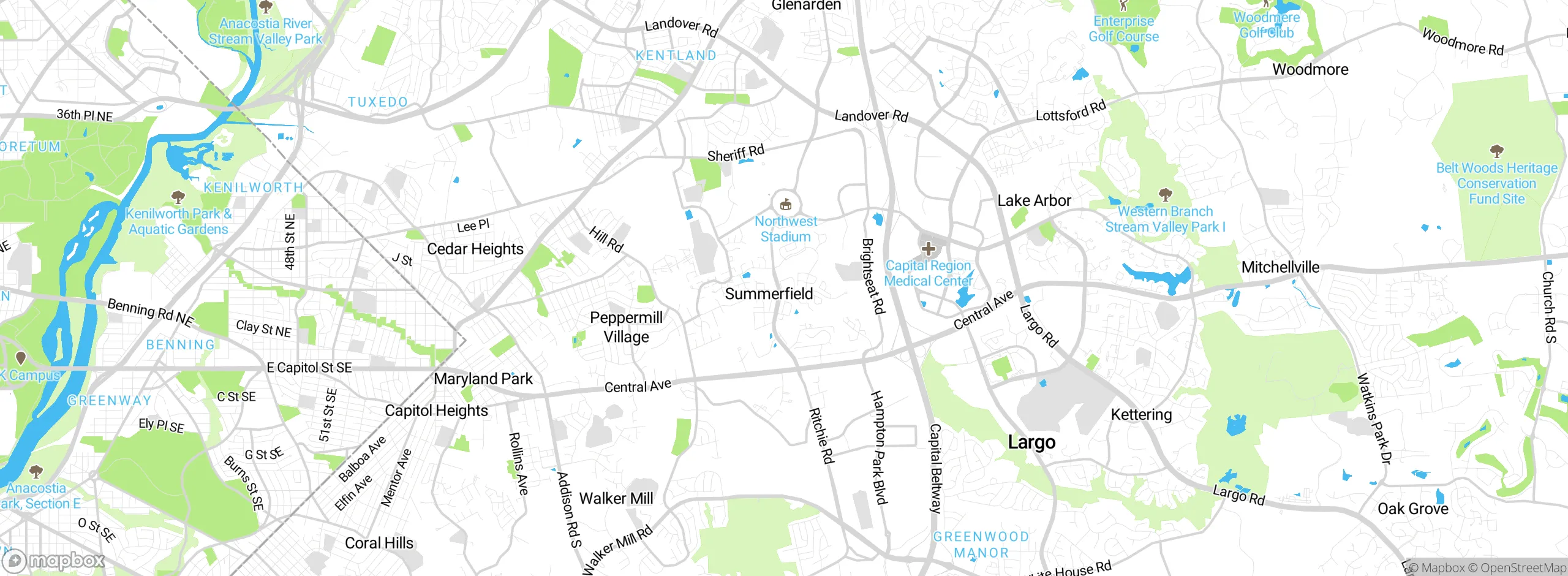 Map showing approximate location