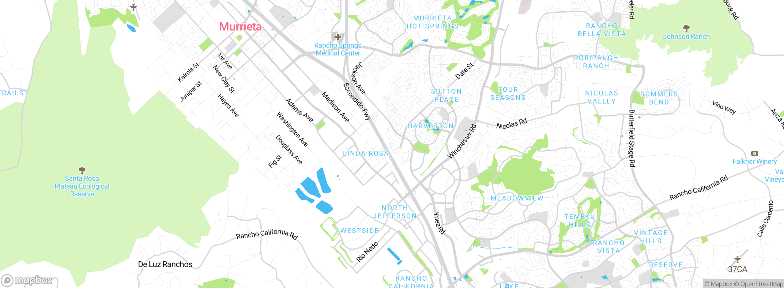 Map showing approximate location