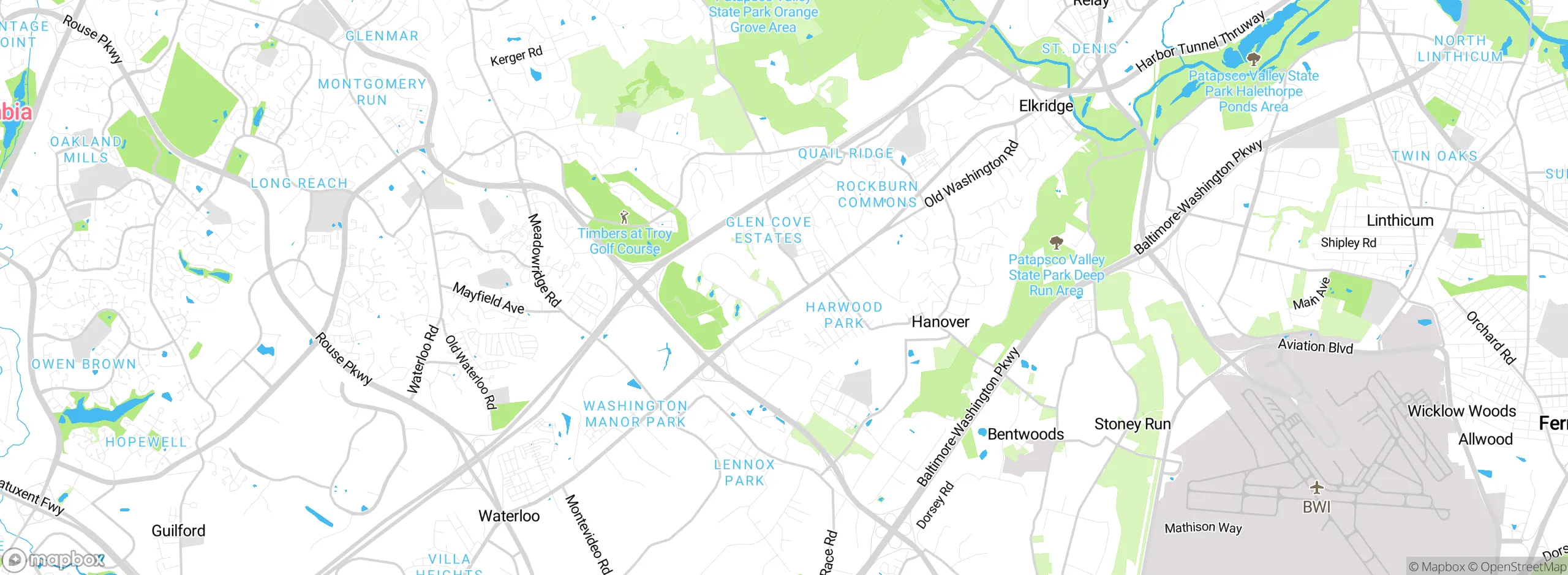 Map showing approximate location