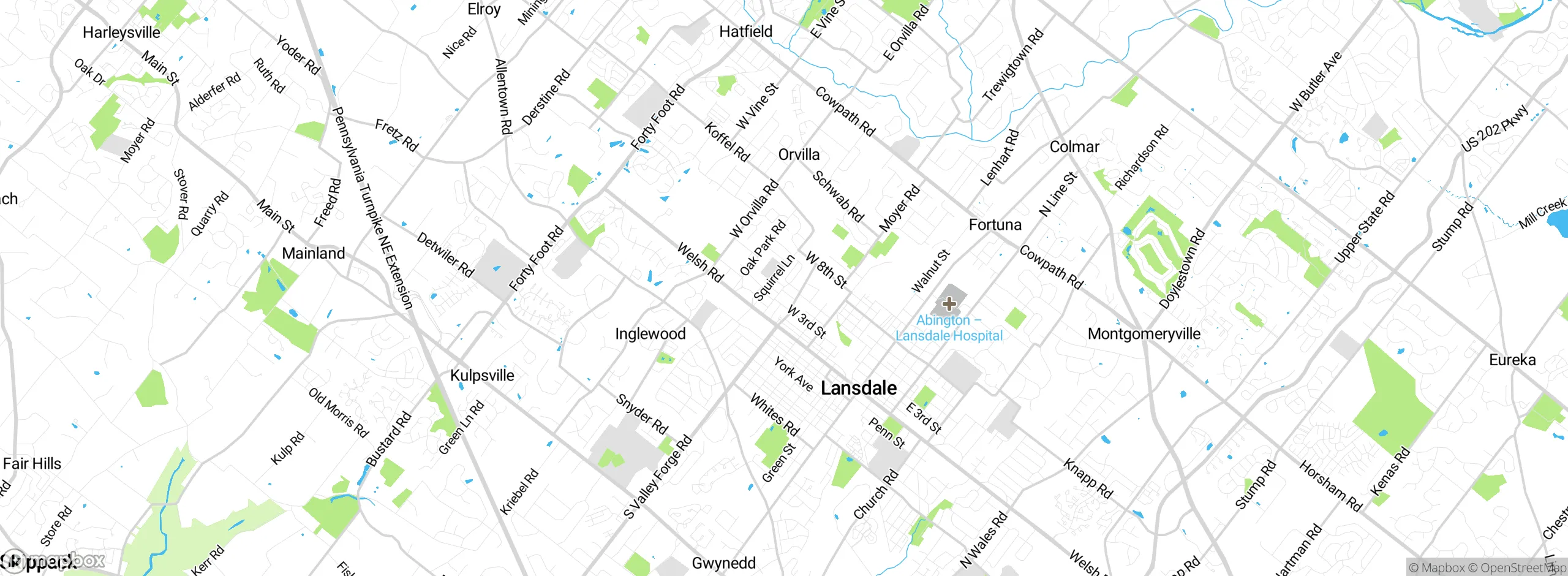 Map showing approximate location