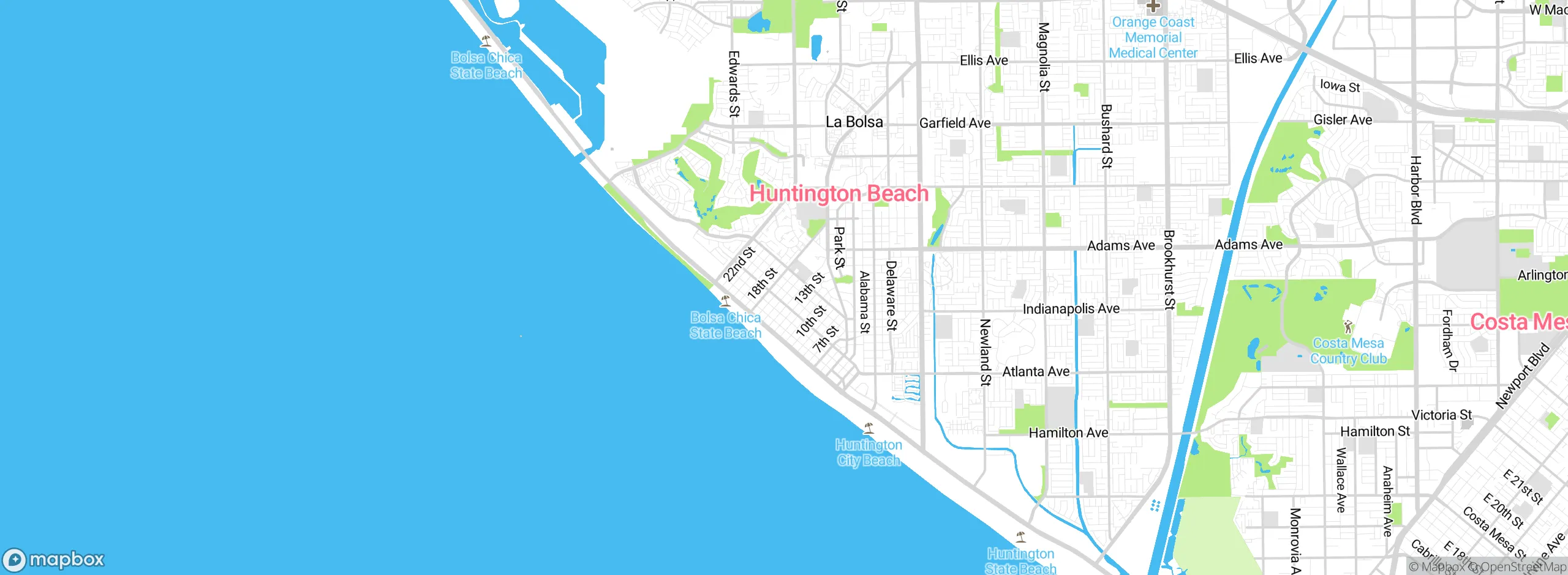 Map showing approximate location