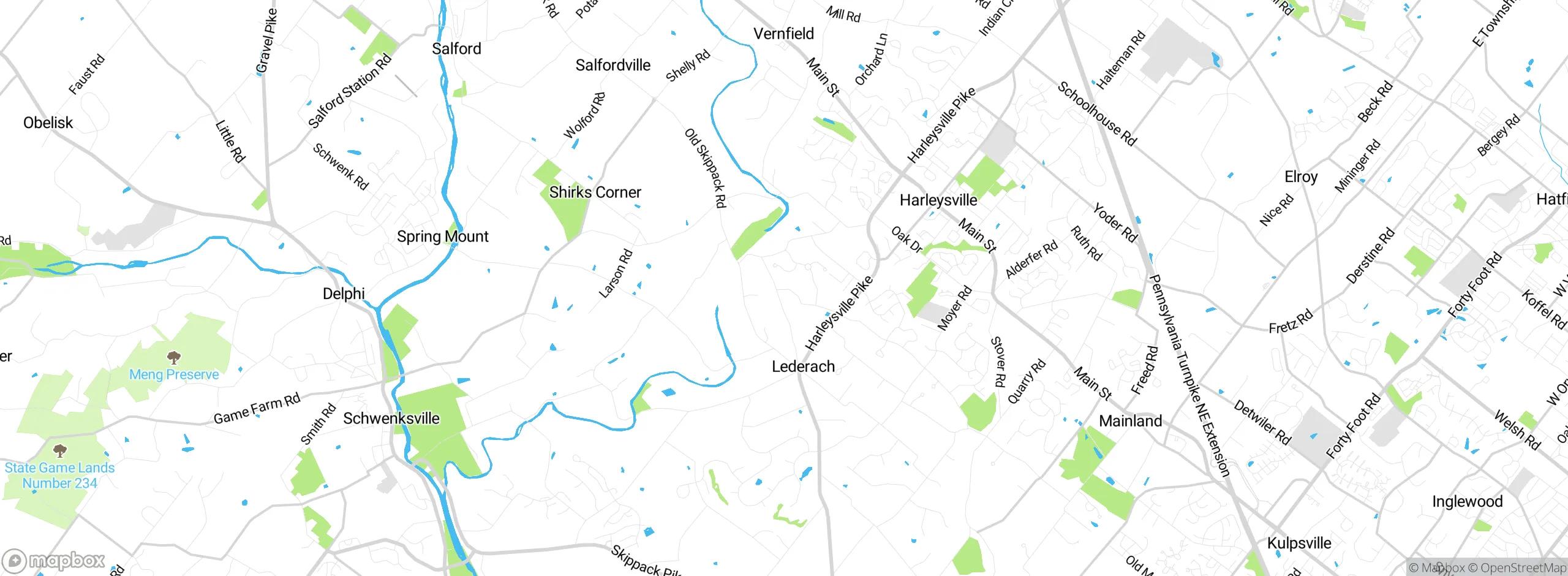 Map showing approximate location