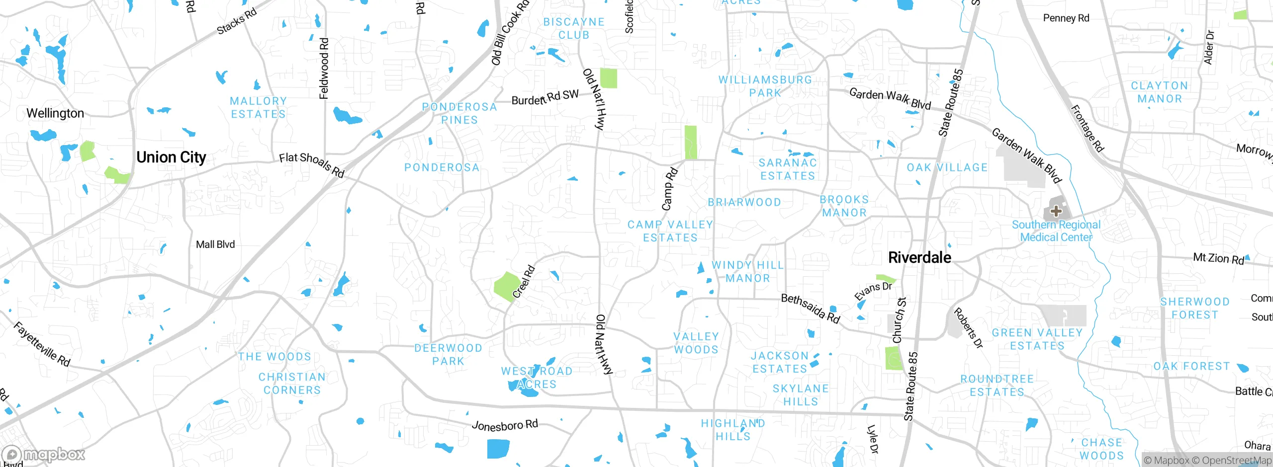 Map showing approximate location