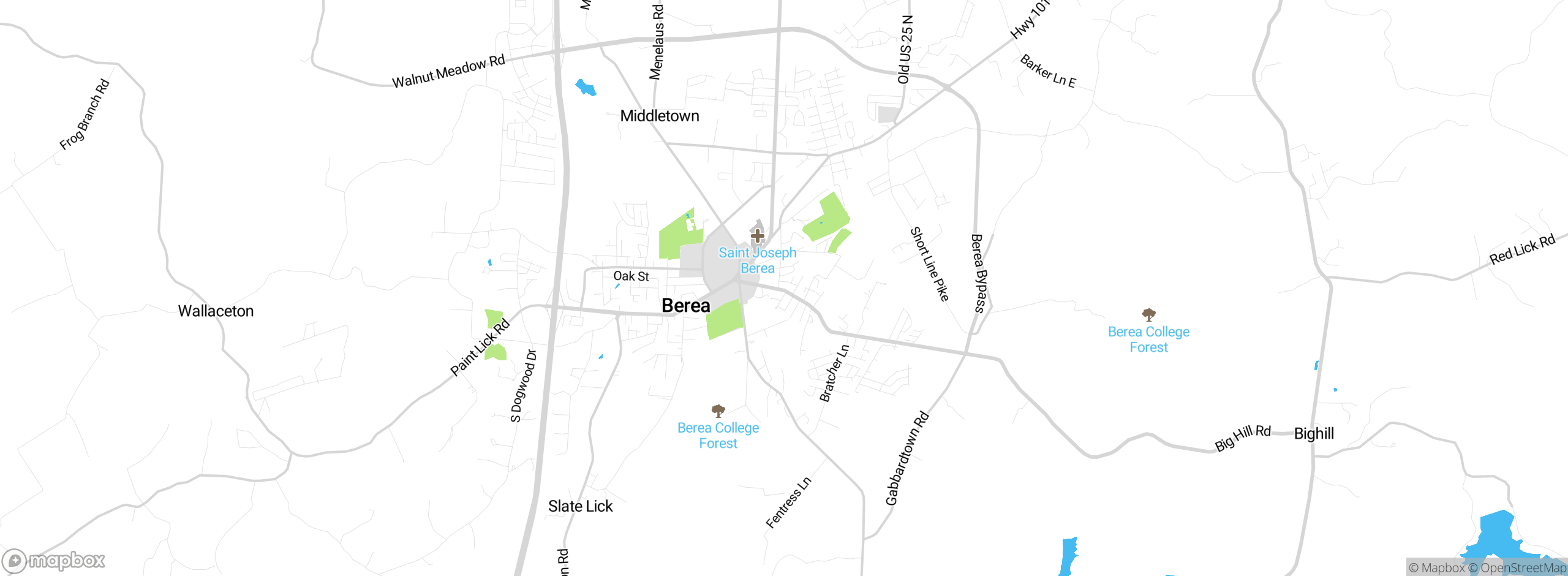 Map showing approximate location