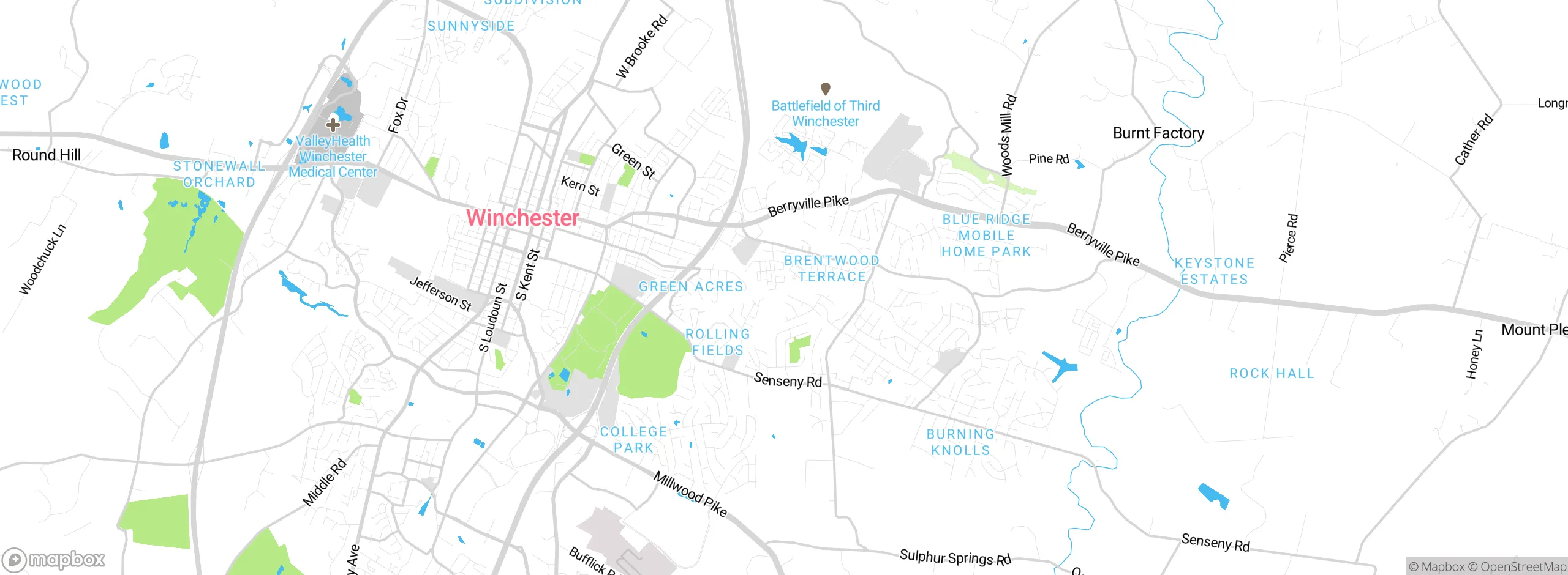Map showing approximate location