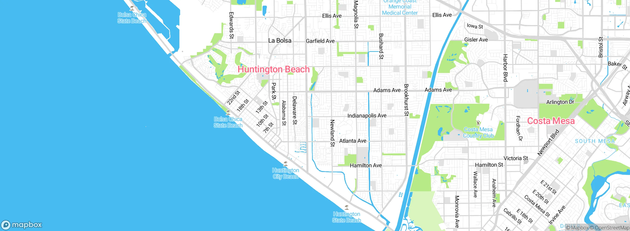 Map showing approximate location