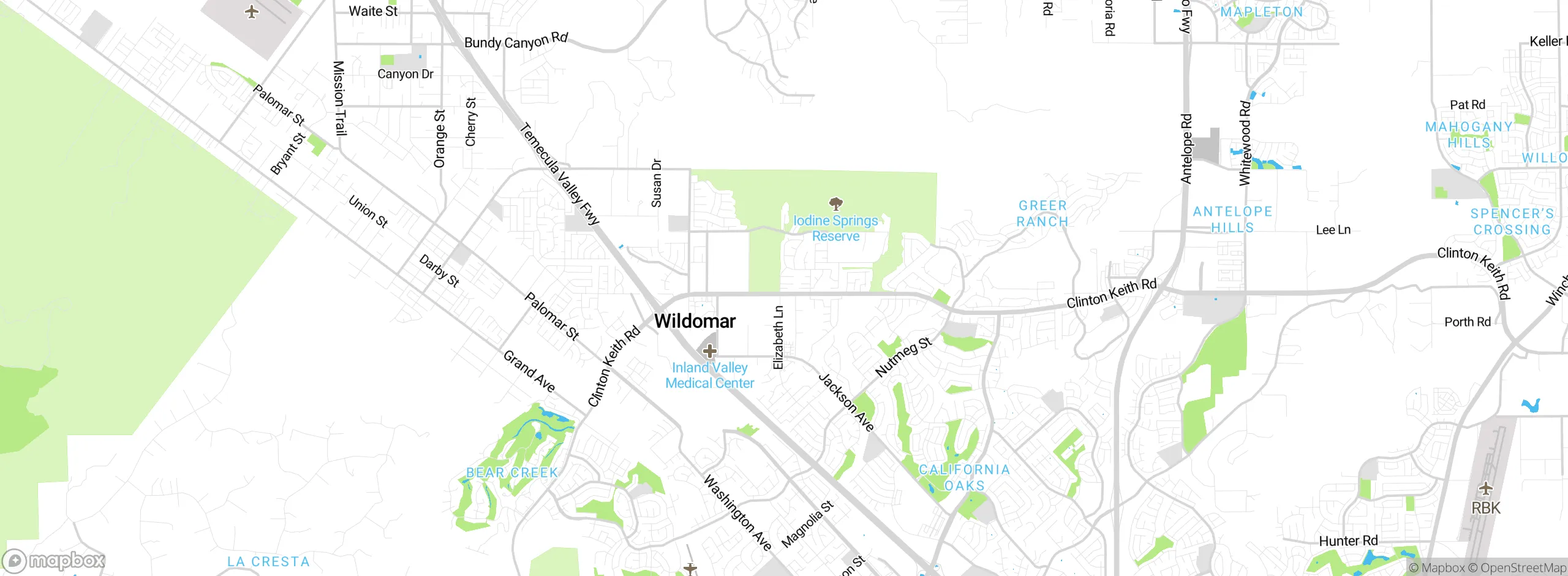 Map showing approximate location