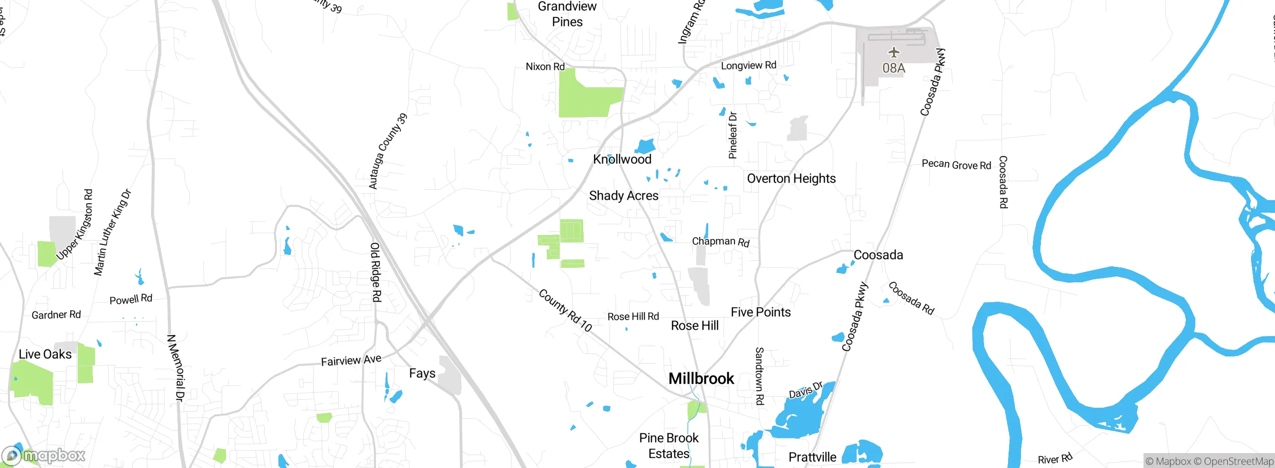Map showing approximate location