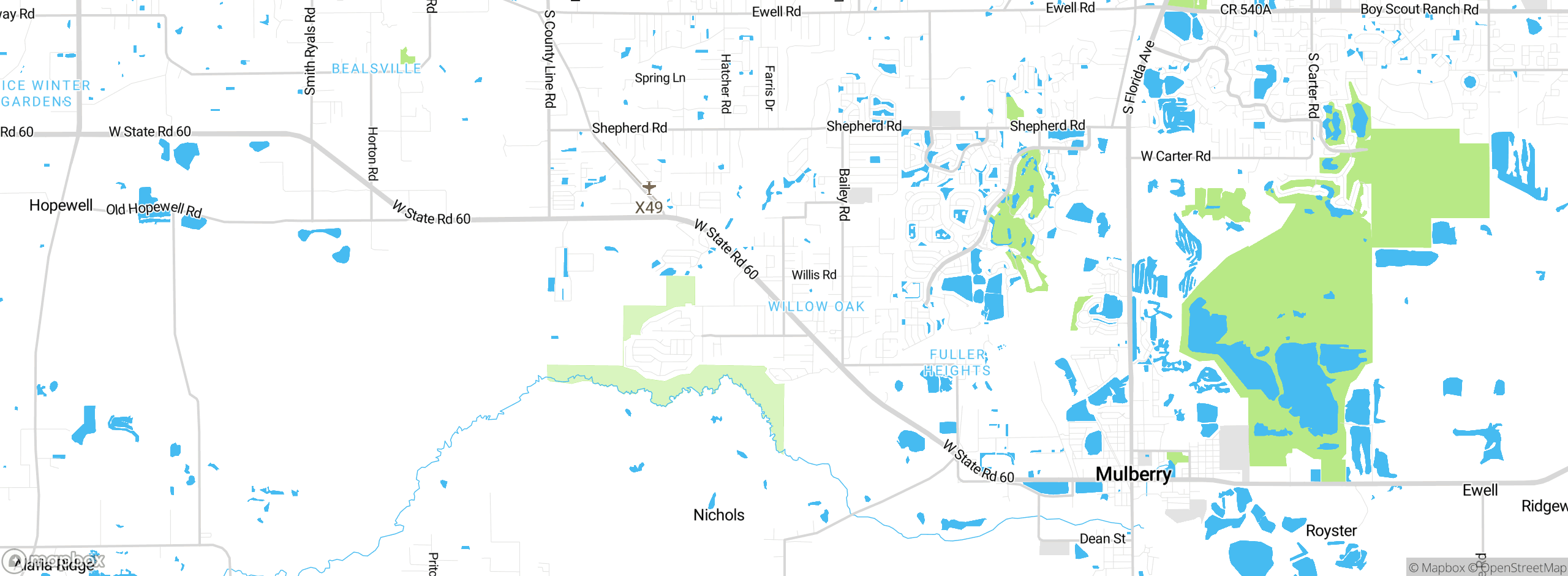 Map showing approximate location