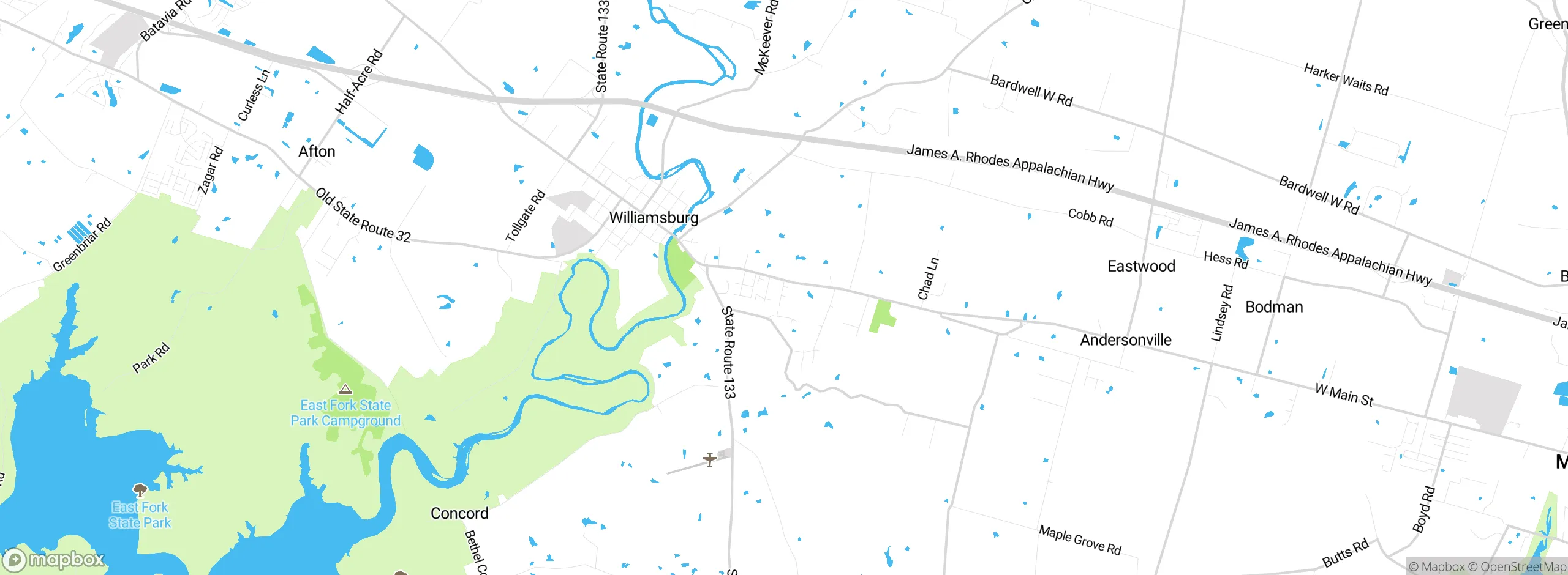 Map showing approximate location