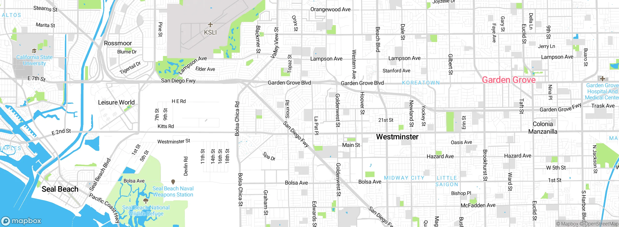 Map showing approximate location