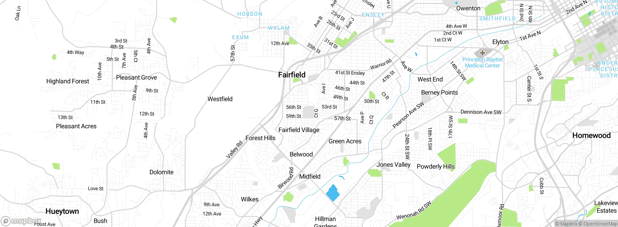Map showing approximate location