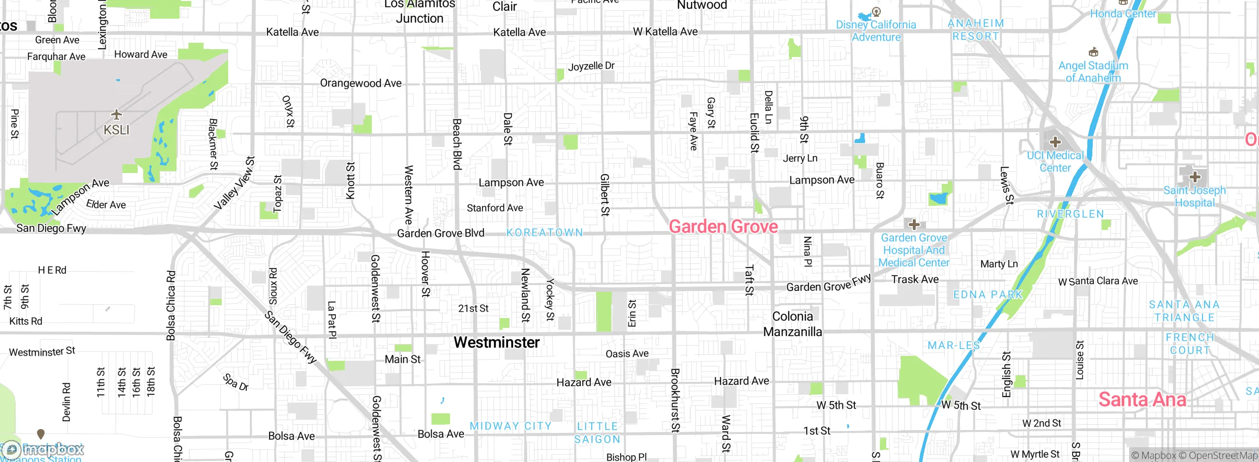 Map showing approximate location