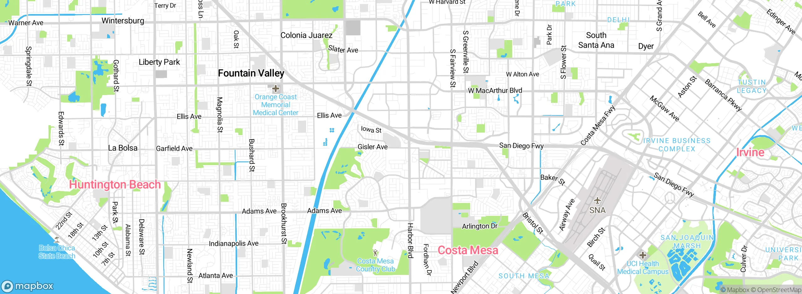 Map showing approximate location