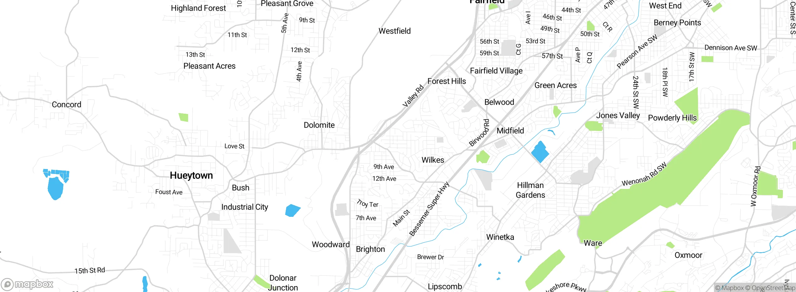 Map showing approximate location